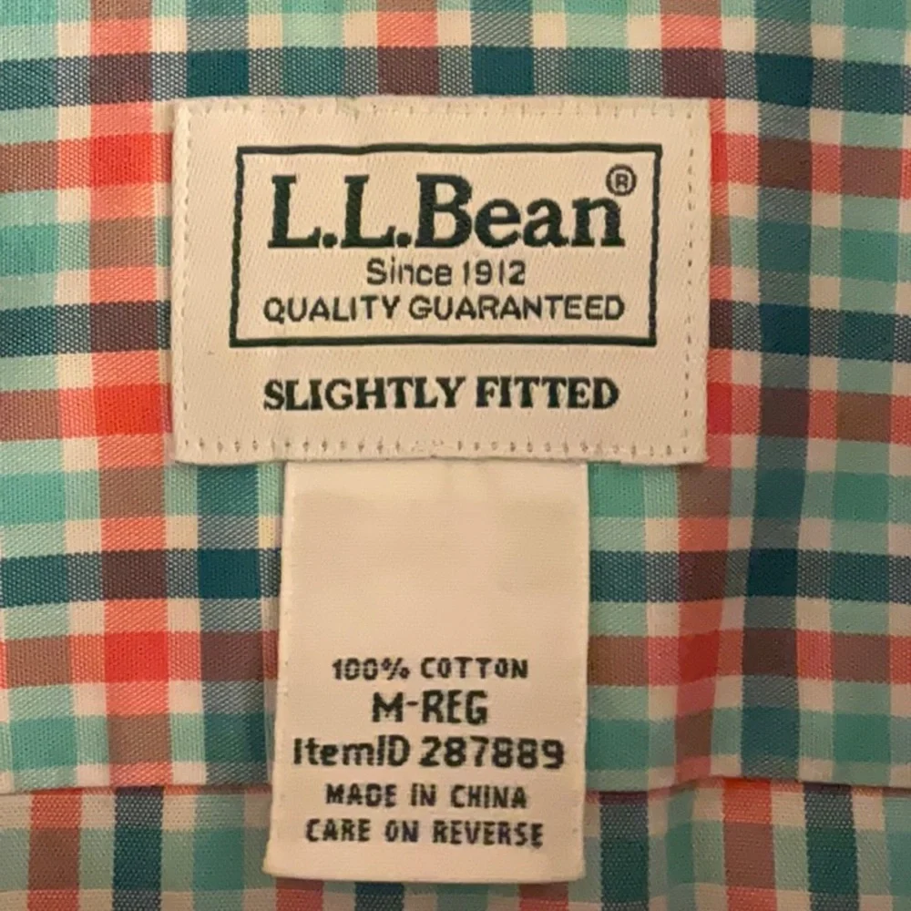 L.L.Bean - Shirt - Multi Plaid - Men’s Size M Reg Slightly Fitted - 100% Cotton - Picture 2 of 11